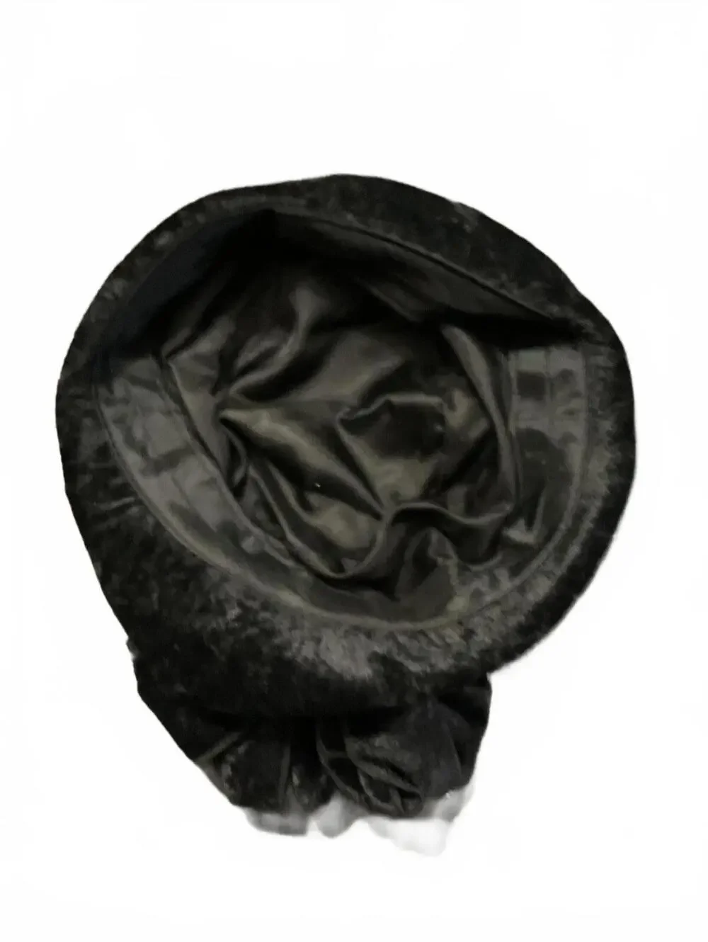 Vintage Elegant Black Velvet Women's Hat with Bow Accent